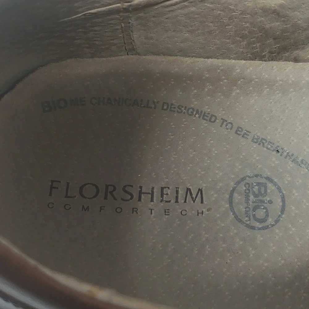 Florsheim Brown Leather Oxfords‎ Size 12 D Lace Up Square Toe